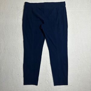 Susan Graver Weekend Womens XL Navy Blue Pull-On Pants Back Pockets Comfort
Soft